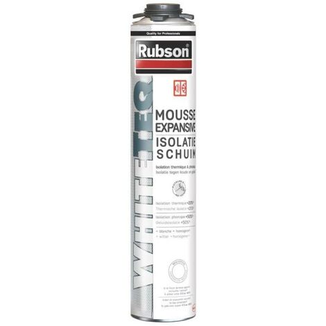 Rubson – Mousse polyuréthane expansive 750ml – Isolation thermique + 20 % – Isolation phonique + 50 % – Pour fenêtres et toitures – 1896446