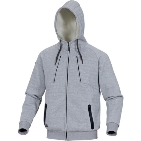 Veste sweat molleton gris clair TS - DELTA PLUS - ANZIOGRPT