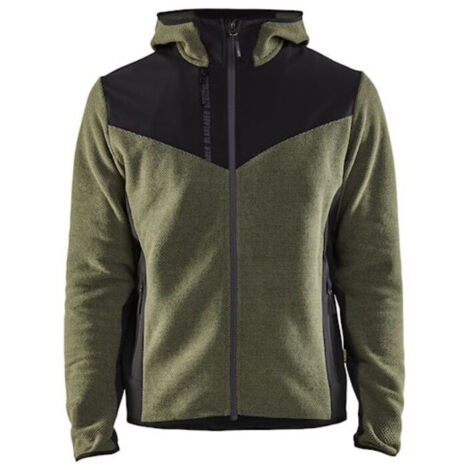 Veste tricotée avec Softshell vert foncé/noir TS - BLÅKLÄDER - 594025364199S (1/4)
