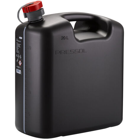Jerrycan universel en polyéthylène noir graduation 20L - PRESSOL - 21 147 NOIR