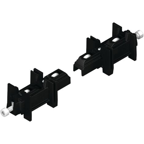 La Croisee Ds – Kit chariot coulissant réglable double BR DA – Pour coulissants aluminium – Charge maximale 150kg – Installation rapide avec supports en acier inoxydable