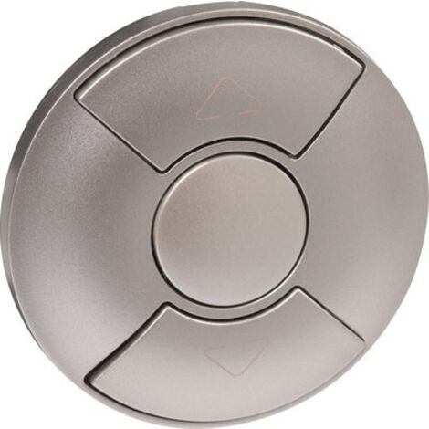 Legrand – Bouton d'arrêt d'urgence composable – Enjoliveur titane pour interrupteur et prise – Installation facile et commande précise
