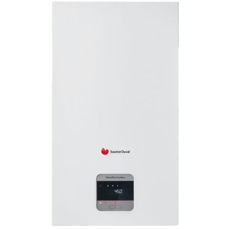 Saunier Duval – Chaudière gaz à condensation ThemaPlus Condens MA 26-CS/1 – 26 kW – Évacuation ventouse – Technologie Microfast – Débit ECS 12,3 l/min