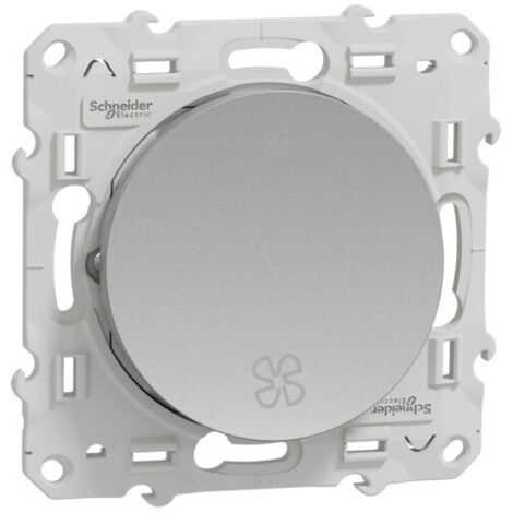 Interrupteur VMC ODACE sans position arrêt aluminium SCHNEIDER ELECTRIC S530233