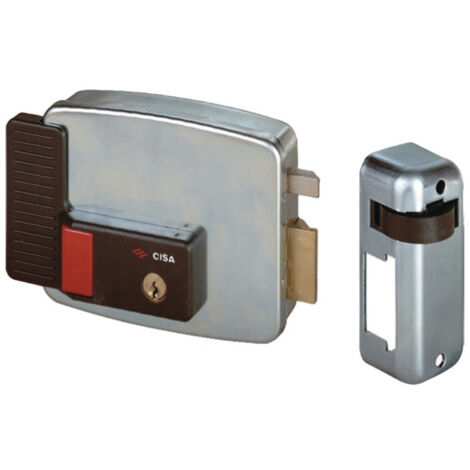Electro-serrure double entrée à clé axe 60mm cylindre 50mm droite - CISA - 11731 61 1