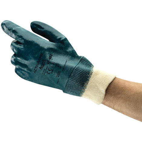 Gant de manutention Hylite™ enduit nitrile 47-402 bleu T8 - ANSELL - 181675 (1/3)