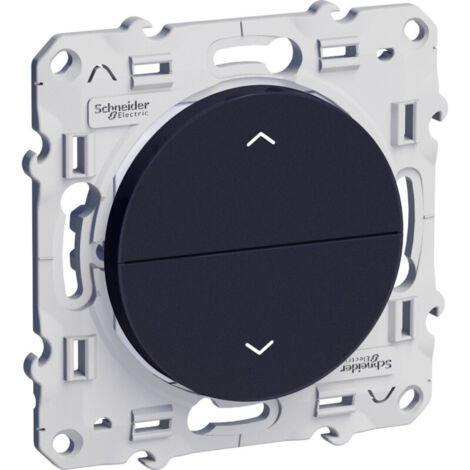 Bouton poussoir ODACE anthracite à 2 boutons montée descente pour volet SCHNEIDER S540207