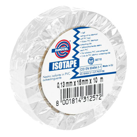 Ruban adhésif ISOTAPE électricien blanc EUROCEL 0150S2148