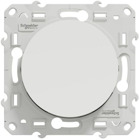 Va-et-vient + poussoir ODACE blanc 10A - SCHNEIDER - S520285