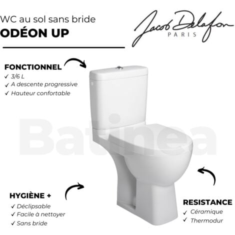 Abattant WC frein de chute et déclipsable Odéon Up Compact