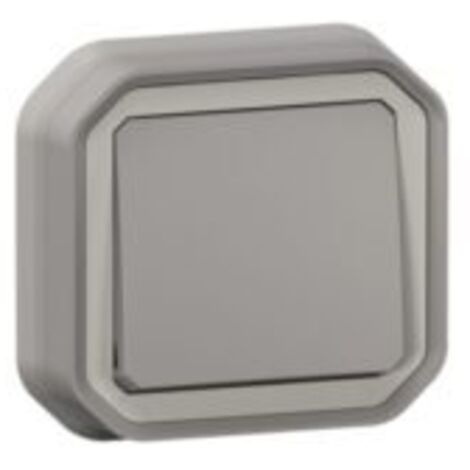 Interrupteur ou va-et-vient étanche PLEXO 10 AX 250 V livré complet pour fixation en encastre gris (boîte de 10) - LEGRAND - 069811L (1/4)