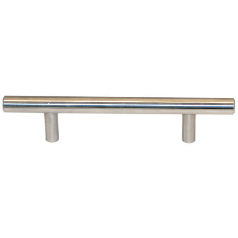 Poignée barre de diamètre 12mm entraxe 96mm finition en inox brossé - CADAP - 00496L/72S