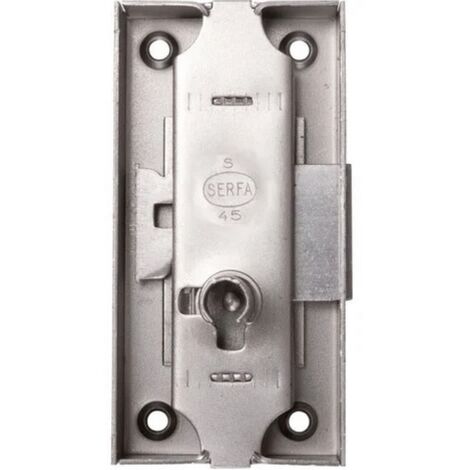 Serrure espagnolette 80x50mm axe 30mm longueur du canon 12mm gauche finition fer - DEVISMES - 12383-004-G