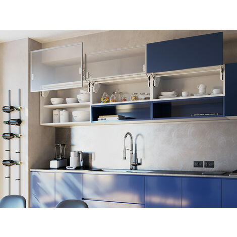 Barre EVOLIFT parallèle de longueur 439mm pour porte 600mm titane - SALICE - FPMF59LX439