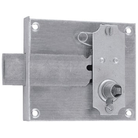 Serrure de tiroir 267F 45x70mm axe 25mm LG12 finition fer limé avec 1 clé - DEVISMES - S267A25FL
