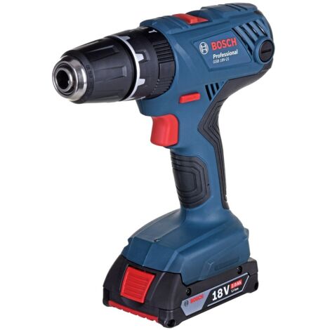Perceuses-visseuses à percussion 18V GSB 18V-21 Professional + 2 batteries 2Ah + chargeur + coffret L-CASE - BOSCH - 06019H1109
