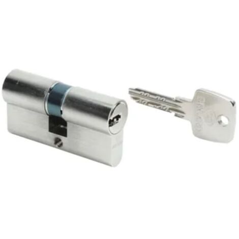 Bricard – Cylindre de serrure double entrée 60mm A2P nickelé – 10 goupilles – Résistance au crochetage et perçage – 4315070