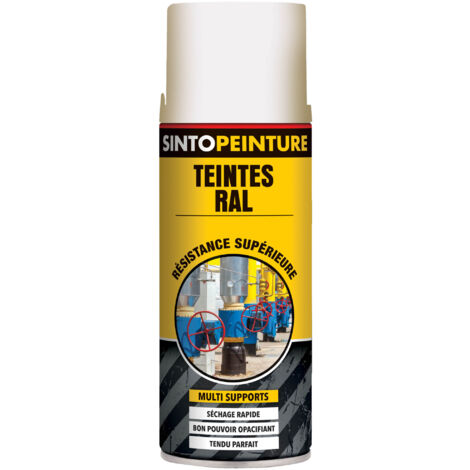 Aérosol blanc satiné RAL9010 400ml peinture de maintenance SINTO 920390