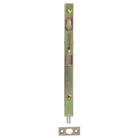 Verrou à levier 16x250mm acier laitonné avec gâche – Finition anti-corrosion – Installation discrète sur portes intérieures – Jardinier Massard