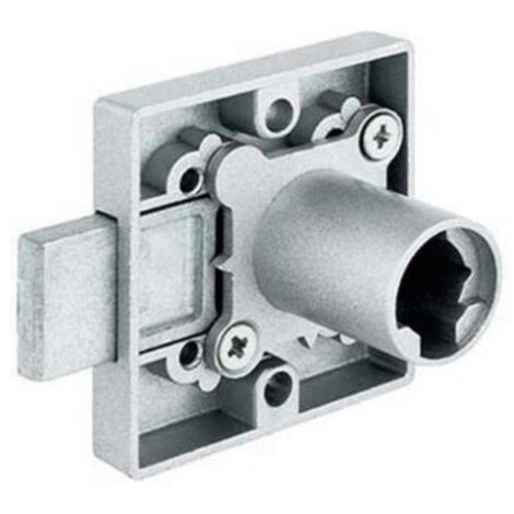 Serrure à plaquer monopoint Uno 42x38mm nickelée tiroir - OJMAR - 785716.221NI