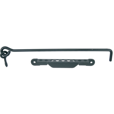 Crochet diamètre 8mm vis 500mm avec crémaillère cataphorèse noir - TORBEL - 9243504 (1/2)