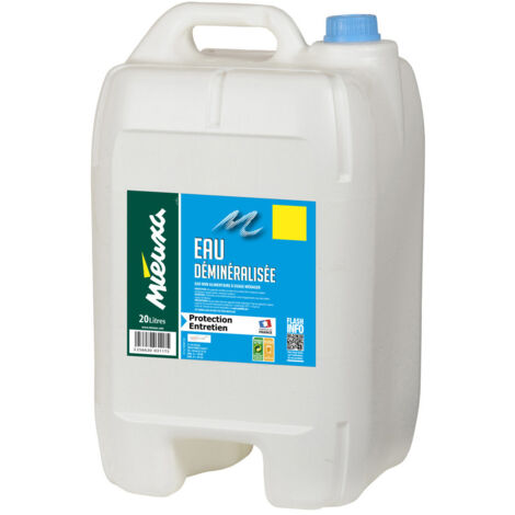 Eau déminéralisée 20L – Nettoyant pour appareils sensibles au calcaire – Usage ménager – Humidification plantes vertes – Mieuxa