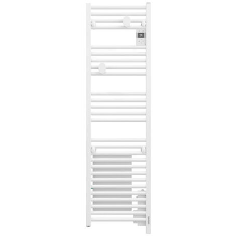 Atlantic – Sèche-serviette électrique 300W à inertie fluide – Programmable avec boîtier digital – Design blanc brillant – 851308 (1/5)