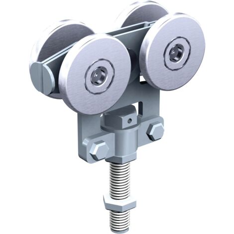 Mantion – Boite de 2 montures 2235 pour rail 3530 – Fixation sur chant – Capacité de charge 80 kg – Pour portes lourdes
