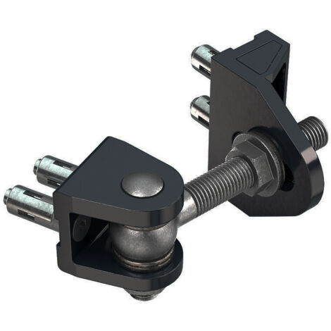 Locinox – Charnière à visser Bolton HD4D 16mm Quick-Fix noir – Ouverture 180° – Réglable en hauteur jusqu'à 15mm – P000133899005 (1/2)