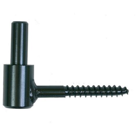 50 Gonds de volet Bois D. 10 x 75 mm - Clav. D. 14 mm - Simple volet - Noir (1/5)