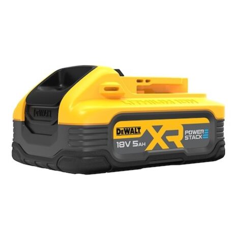 Dewalt – Batterie lithium 18V 5Ah POWERSTACK – Technologie à cellules pouch – +50% de puissance – Base renforcée – DCBP518XJ (1/10)