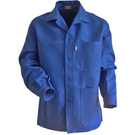 LMA – Veste de peintre ROULEAU 100% coton sergé blanche T.1=XS – Col chevalière – 320 g/m² – 4 poches pour outils - 200244-T1