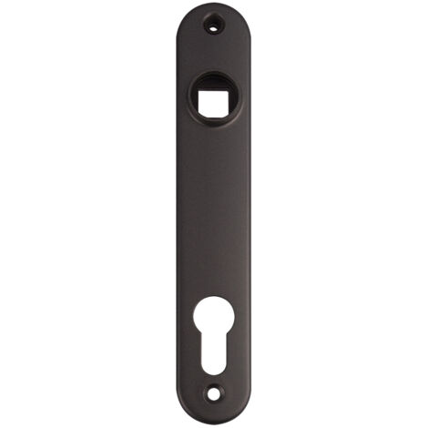 Locinox – Plaque de propreté aluminium noir 9005 – Entraxe 92mm – Résistante aux intempéries – Installation facile – Pour portes fréquentes (1/5)