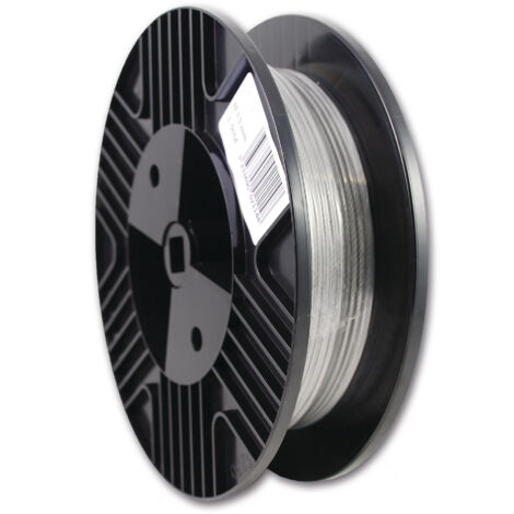 Câble acier galvanisé gainé PVC 7x7 diamètre 3/4mm âme métal cylindre de 50m - CHAPUIS - BC2