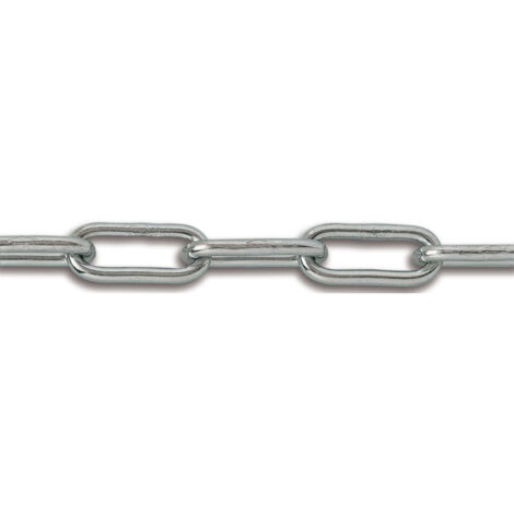 Chaîne longue droite 8 mm acier zingué 25 m CHAPUIS TBO5E