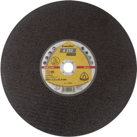 Disque à tronçonner KRONENFLEX plat A 330 Extra pour acier 305 x 2,5 x 25,4mm - KLINGSPOR - 360976 (1/4)
