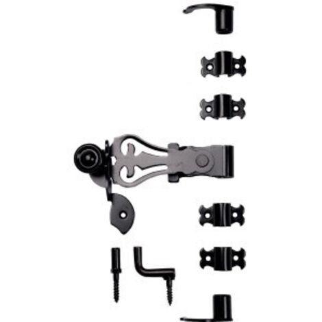 Torbel – Tige pour espagnolette en acier noir rond – Hauteur 200mm – Pour bois dur et teck – Résistance à la corrosion