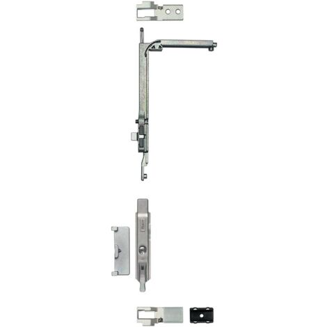 Fapim – Poignée de porte d'entrée à cylindre – Zamak galvanisé – Résistante à la corrosion – Installation précise avec renvoi d'angle (1/10)