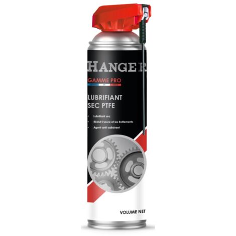 Hanger – Lubrifiant sec au PTFE Teflon 500ml – Protection durable contre l'usure – Résistant à des températures de -120 à +300°C – 700303