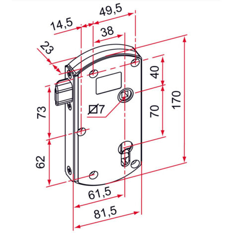 Tirard – Serrure électrique MODULOX pour portail battant – Pêne demi-tour noir – Tension 12V – Réversibilité sans outils – Tétière inox