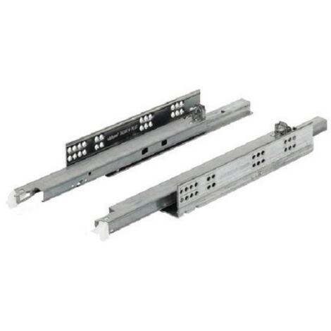 Coulisse invisible Tandem pour tiroir bois 30kg – Amortisseur BLUMOTION – Sortie totale 350mm – Acier zingué pour installation précise