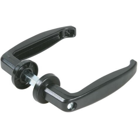 Béquille double pour porte métallique 45-60mm carré 8mm noire - IBFM - 435045