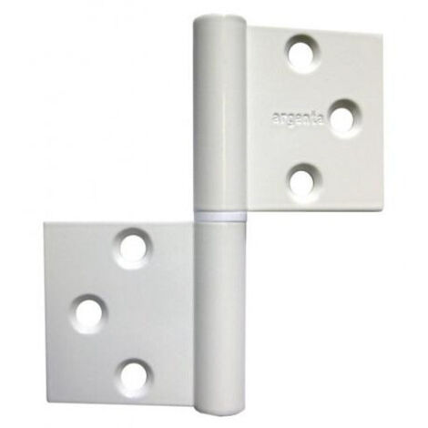 Stockman – Paumelle aluminium à bouts carrés – Finition anodisée – Broche acier galvanisé – Pour portes légères – Réversible