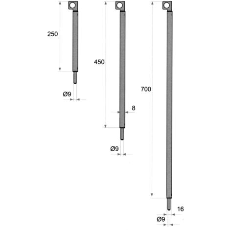Fapim – Verrou aluminium en applique 700mm blanc – Épaisseur de porte max 50mm – Pour menuiseries intérieures et extérieures (1/5)