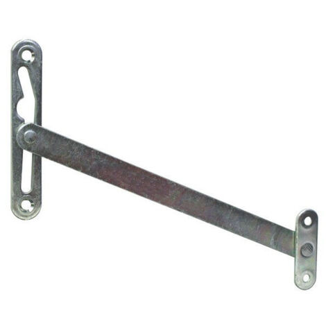 Ferco – Compas à soufflet argenté pour fenêtres en bois – Acier traité anti-corrosion – Dimensions 140 x 16 x 3 mm – Guidage latéral renforcé - A-00116-01-0-1