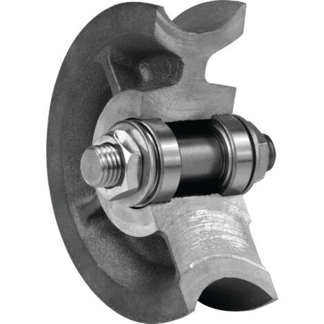 Mantion – Galet fonte gorge ronde 150mm – Résistance à l'usure et corrosion – Roulement fluide et silencieux – 1009GR