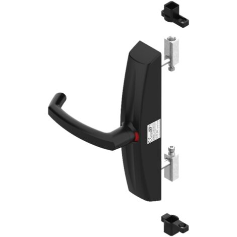Crémone pompier 7220 à poignée rotative - noir RAL 9005 - réversible - LA CROISEE DS (1/5)