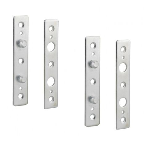 Thirard – Paire de protège gonds acier zingué 14x5x2 cm – Protection contre la corrosion – Installation facile pour portes d'entrée et intérieures