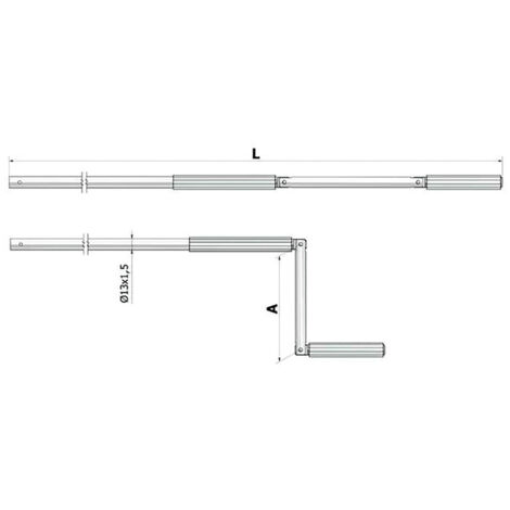 Tringle pour volet roulant alu blanc diamètre 13x1,5mm longueur 1800mm – CHERUBINI - 7457180N2607C
