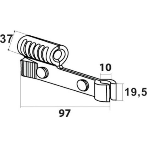 Torbel – Verrou clic sécurité pour crochet à crémaillère – Composite noir – Longueur 97 mm – Résistant à la corrosion – 95PAC29